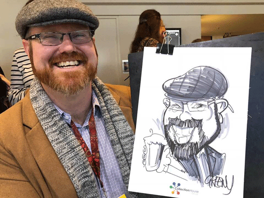 Hire caricature artist-caricatures drawing for all live events digital to markers.