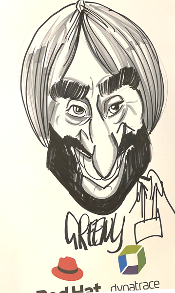 Digital caricatures drawn live at events by caricature cartoonist David Green
