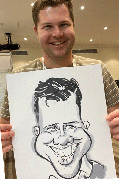 Digital Caricatures for live events with David Green