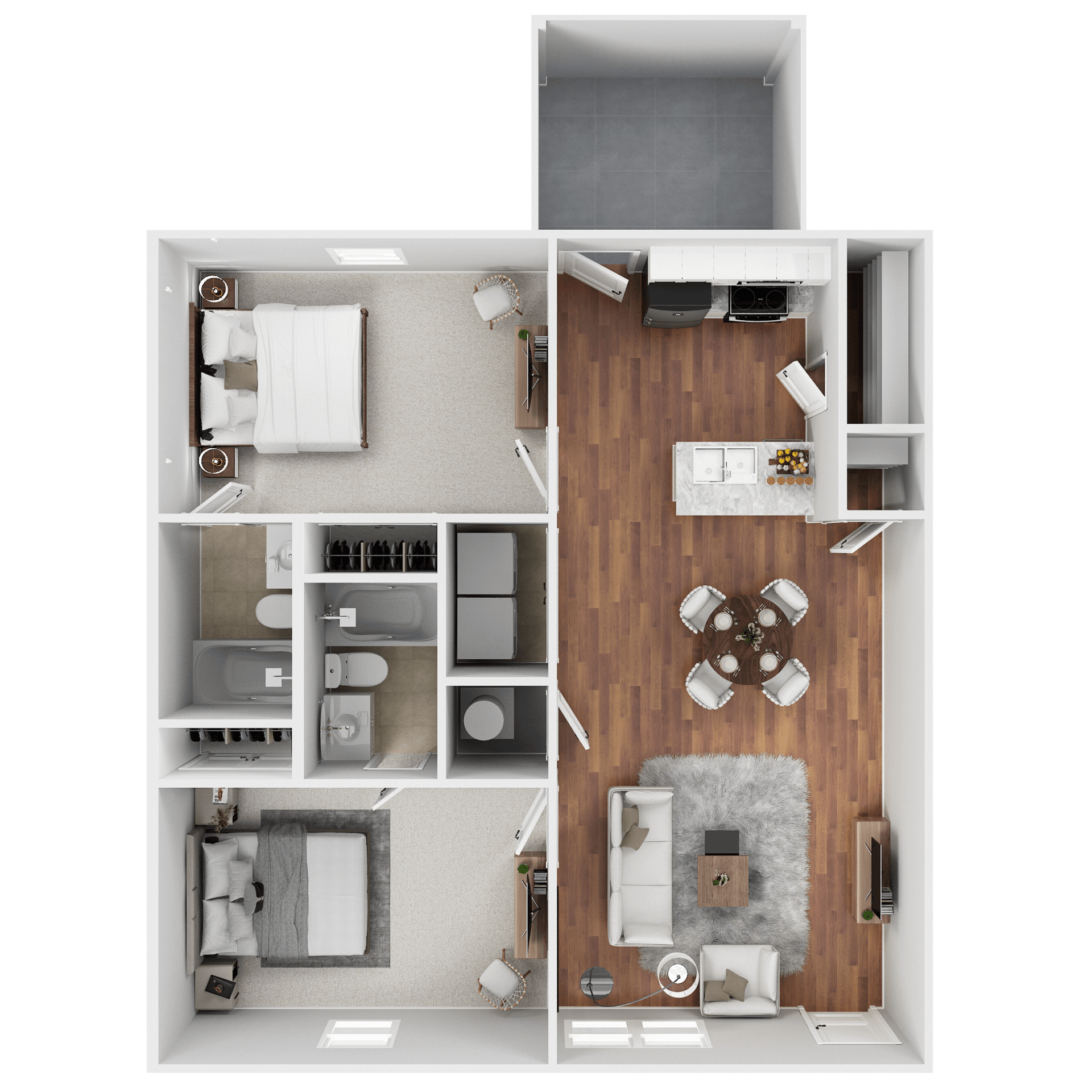 Tifton, Apartments for Rent / One & Two Bedroom Floor Plans