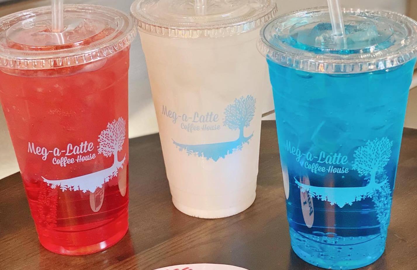 Three smoothies on a table