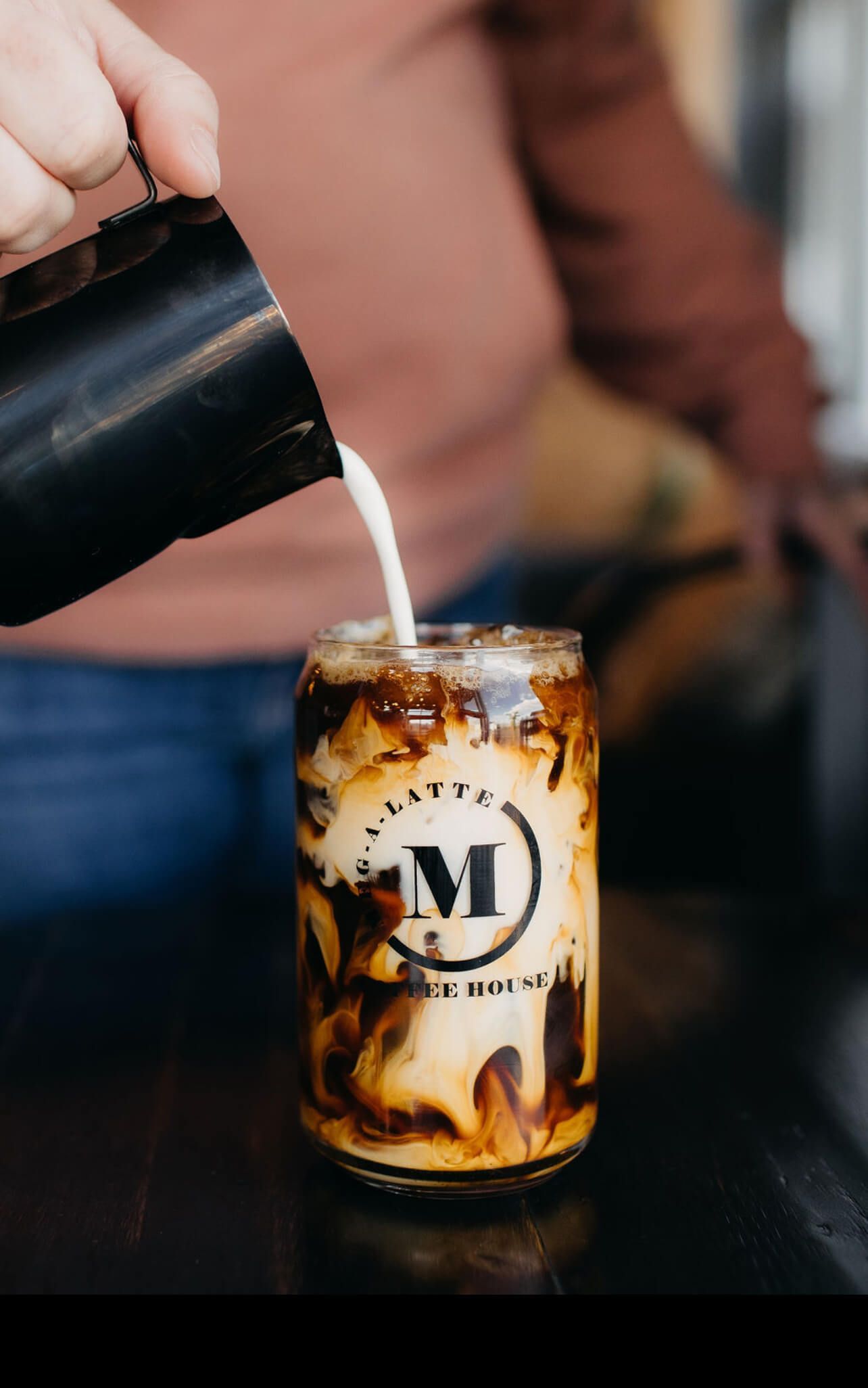 Espressos with beautiful designs on top