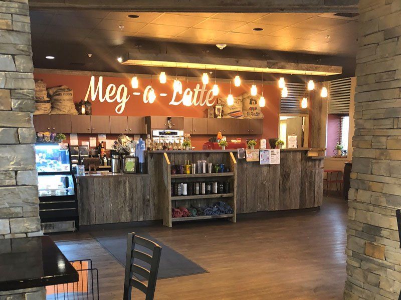 Coffee shop front desk