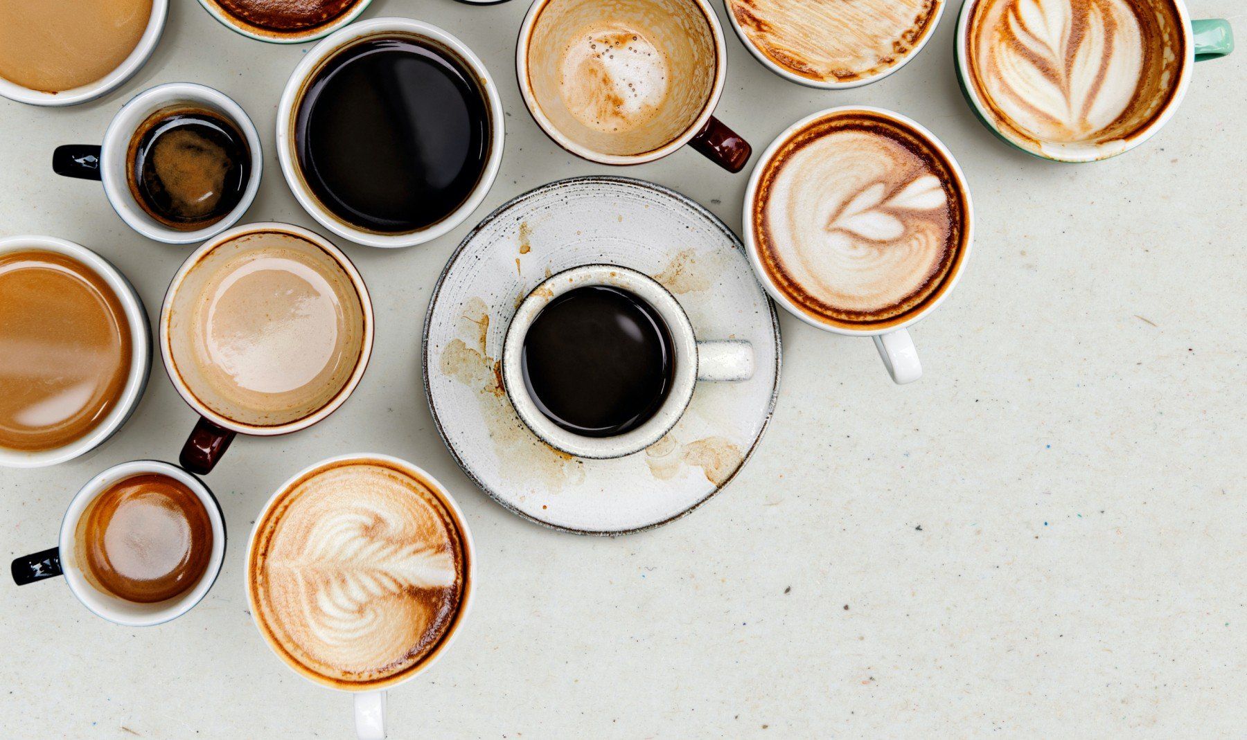 Mugs with coffees