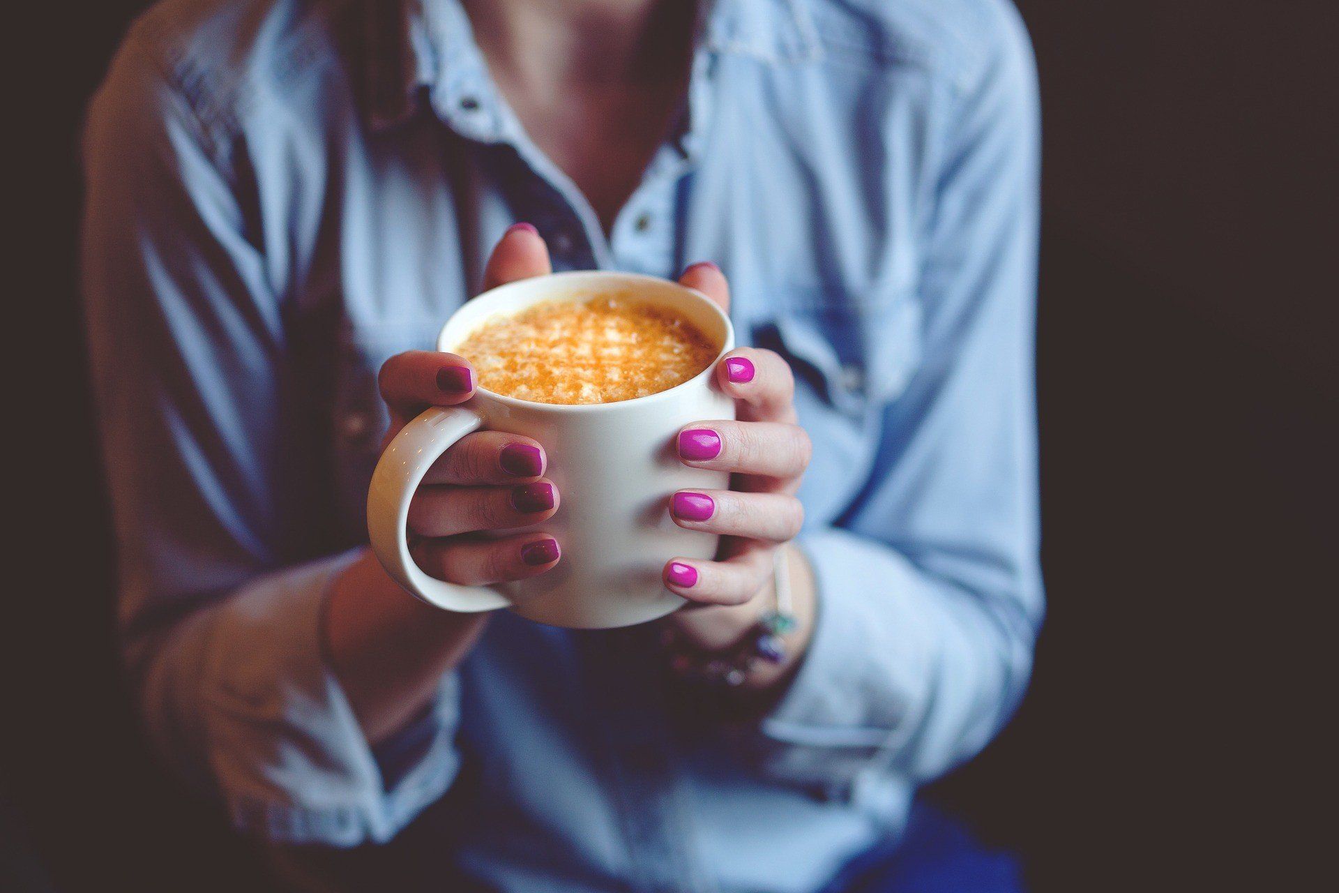 Woman holding a mug