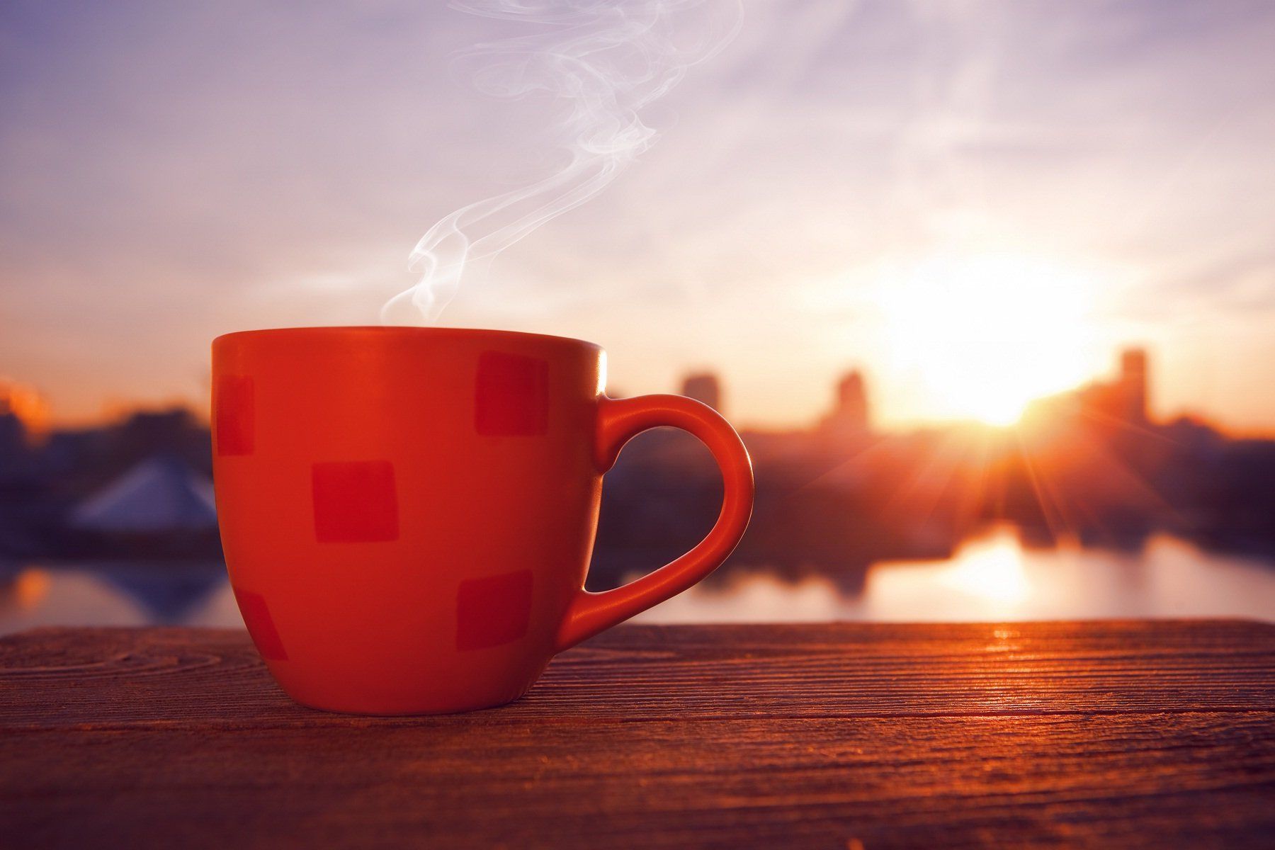 Red cup of coffee