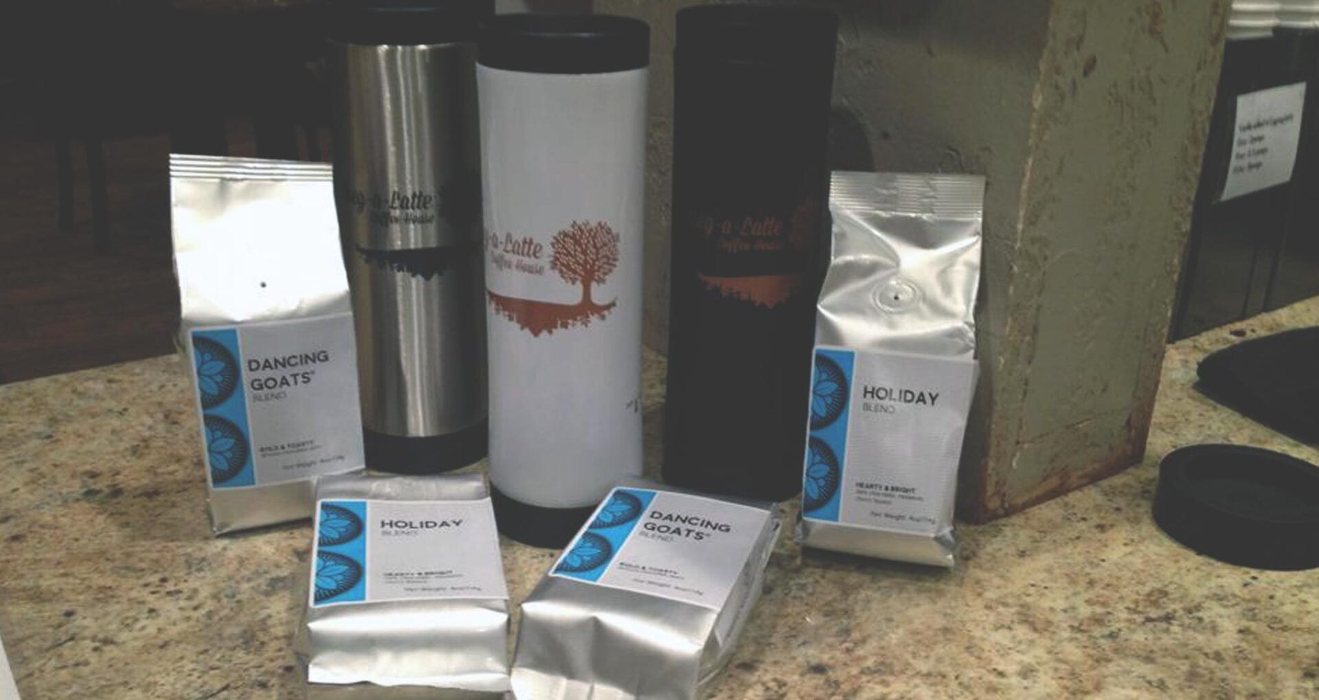 Tumblers and coffees on top of the table
