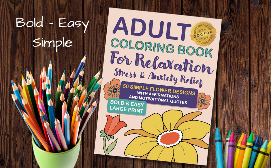 A picture of the English version of the Adult coloring book.