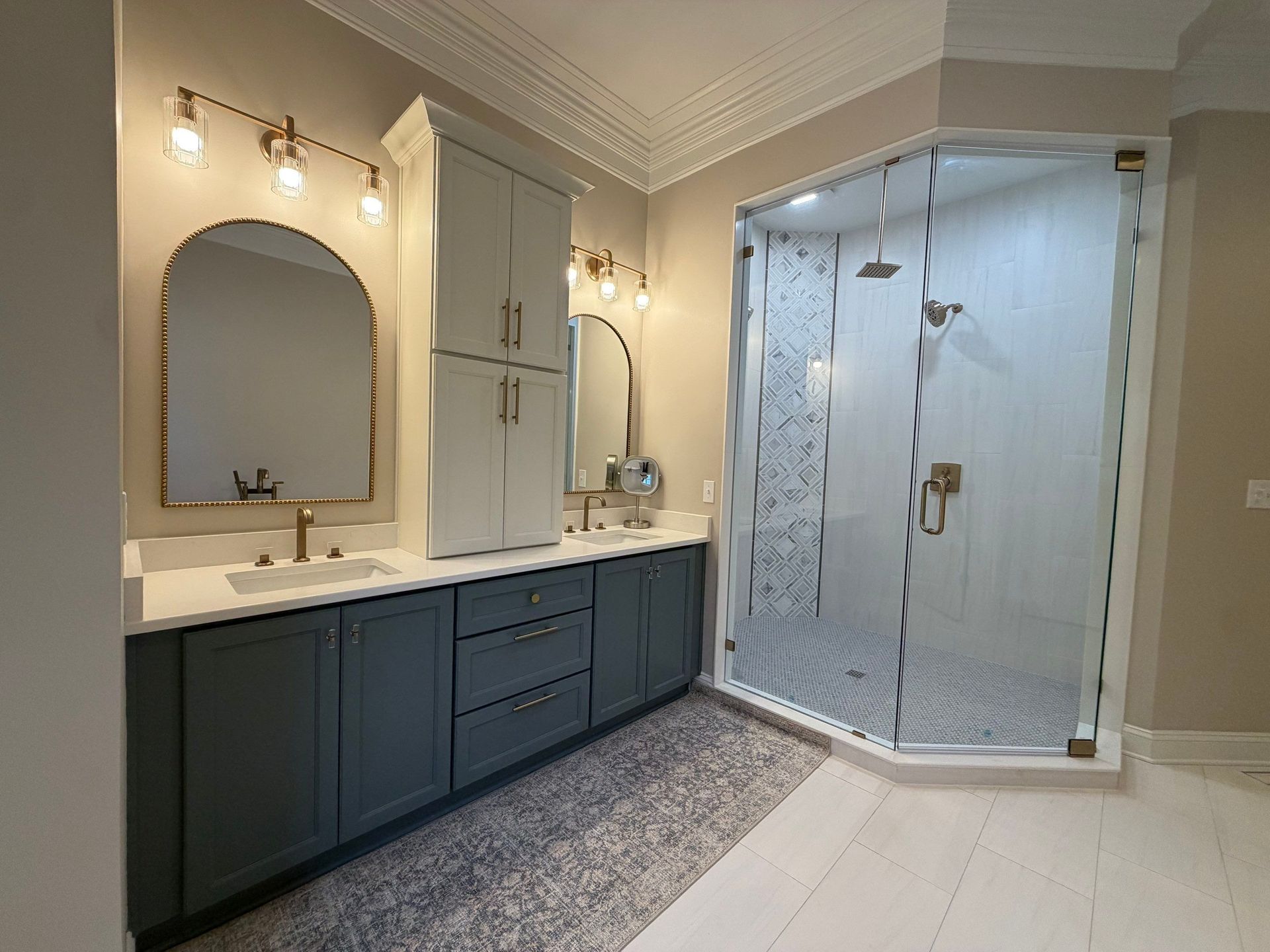A modern bathroom renovation in this Franklin TN bathroom