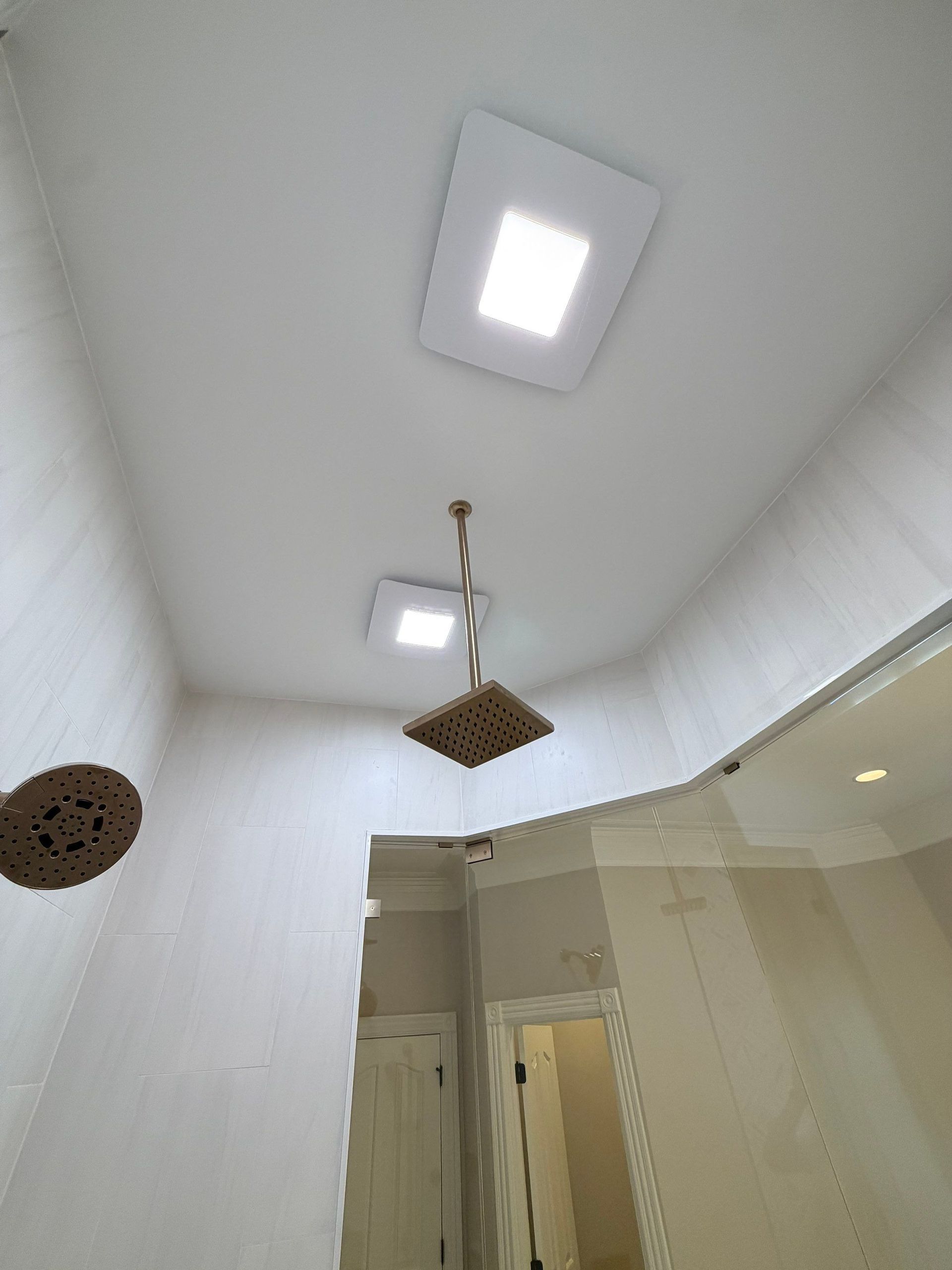 Custom lighting added to shower in Franklin TN