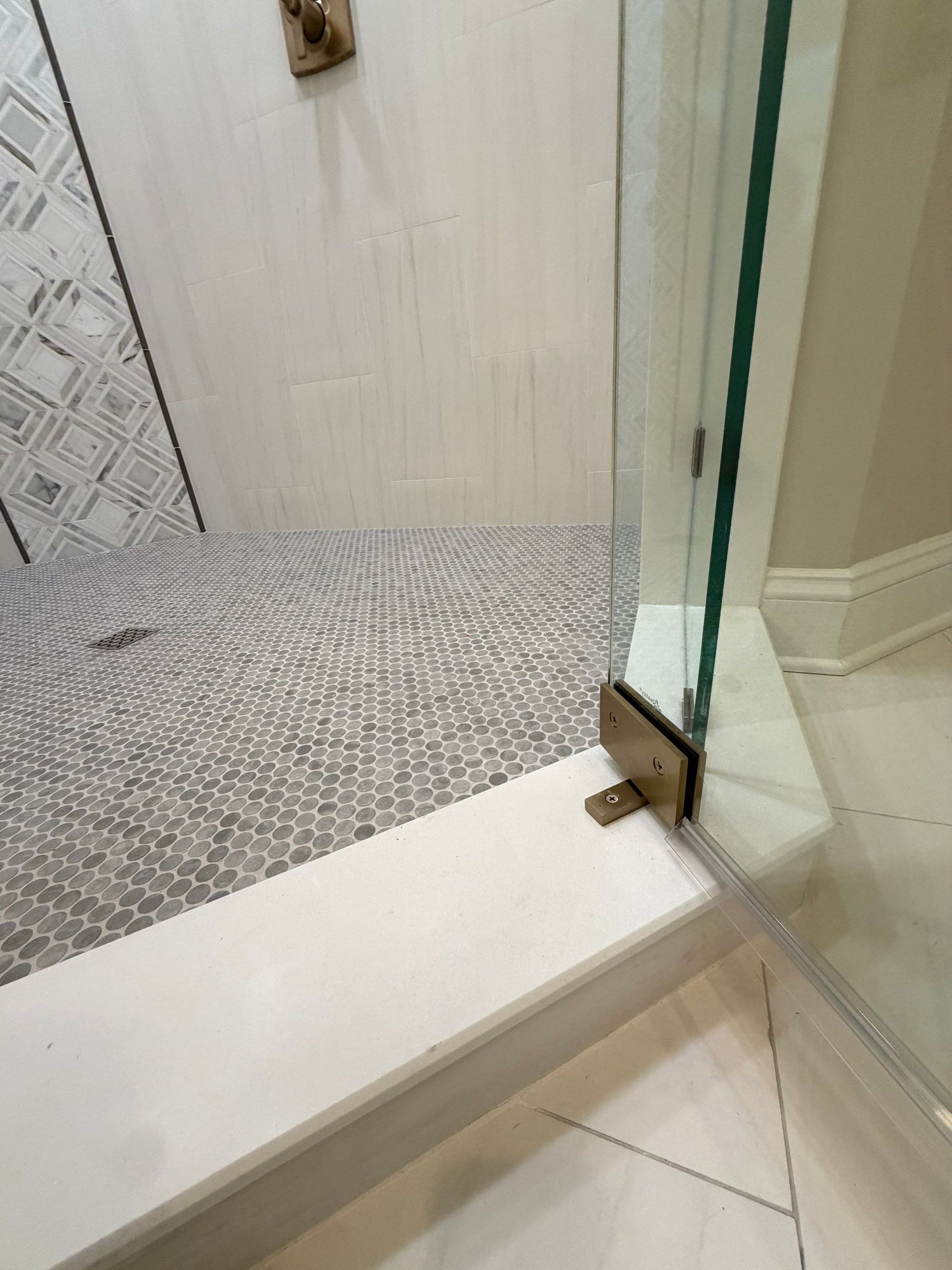 Custom shower installation with new tile and hardware in Franklin TN
