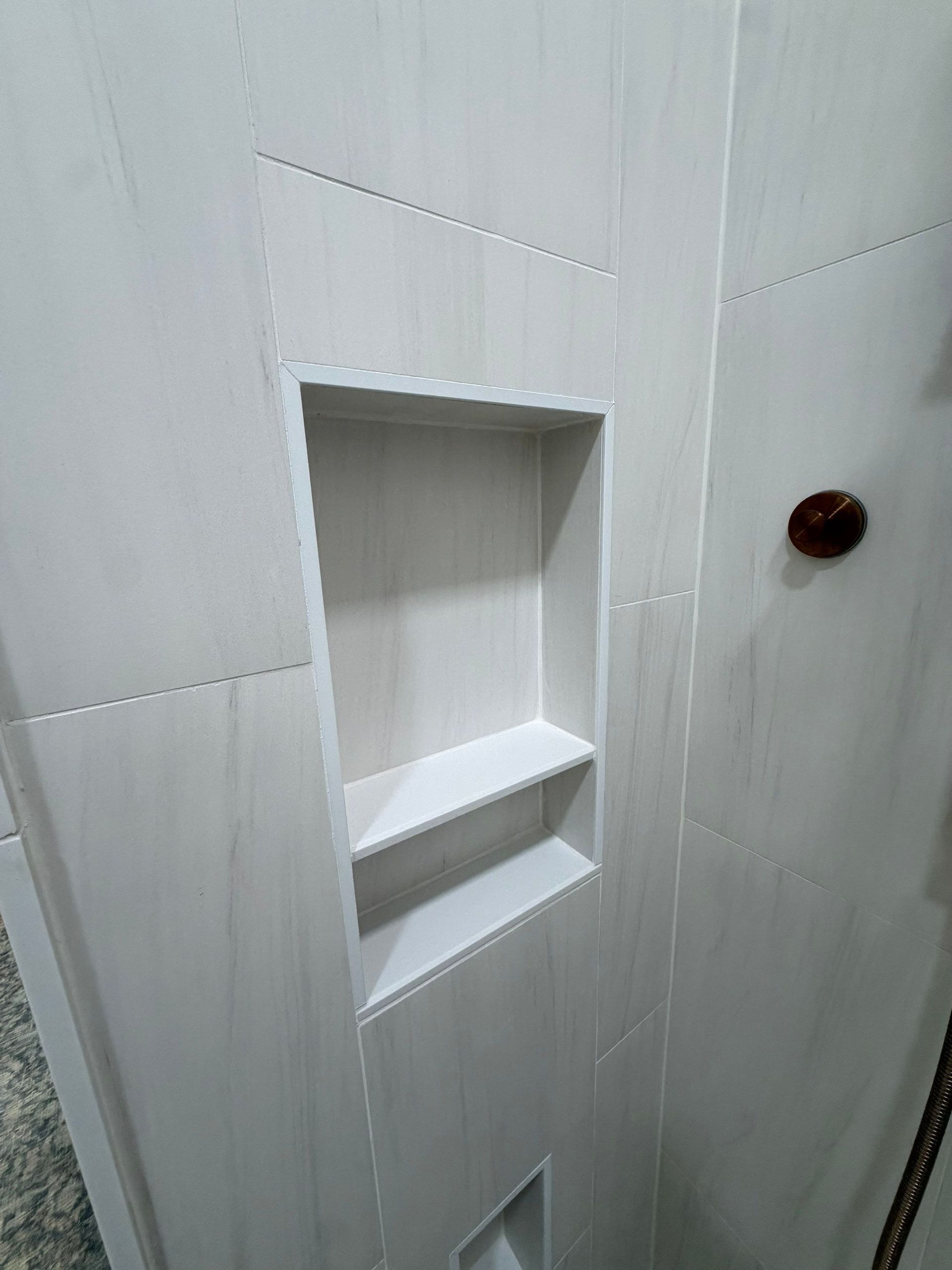 Fully-custom shower niches installed in Franklin, TN
