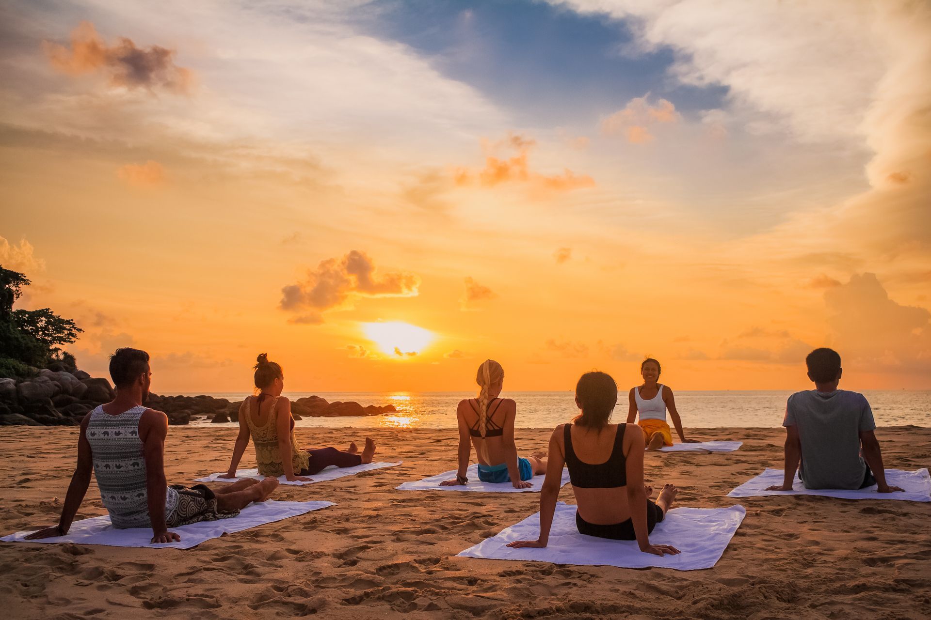 Beach Yoga Class by CC's Hideaway