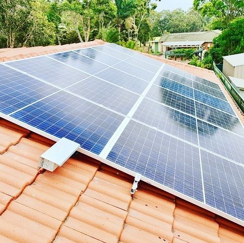 A Roof With a Lot of Solar Panels on It — Solarblu Pty Ltd in Kangaroo Valley, NSW