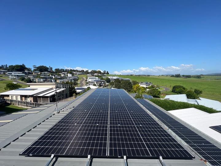 Solar Panels on A Gray Roof
