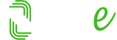Green stylized logo with a geometric bracket on the left and a cursive lowercase e on the right