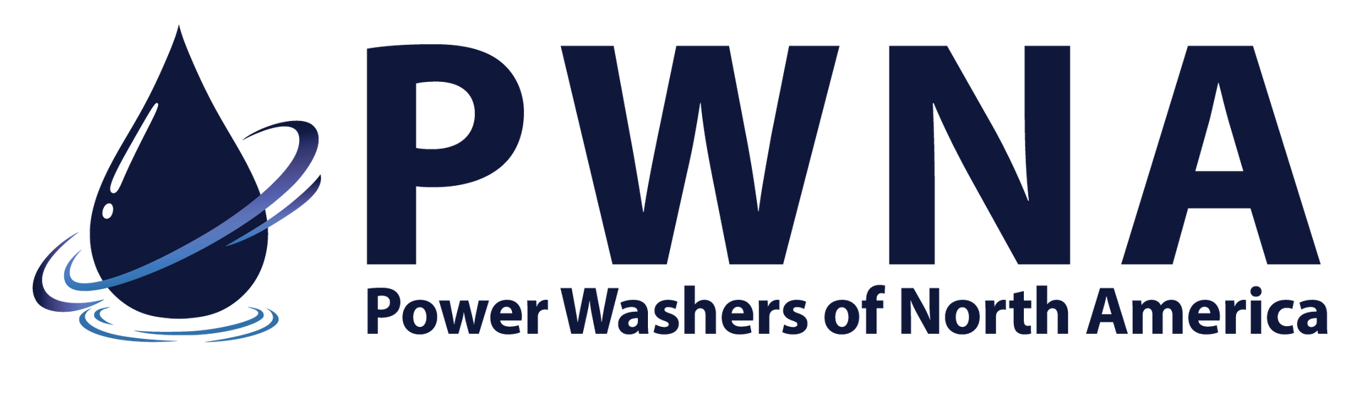 PWNA logo with blue water droplet and “Power Washers of North America” text