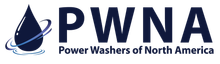 PWNA logo with blue water droplet and “Power Washers of North America” text