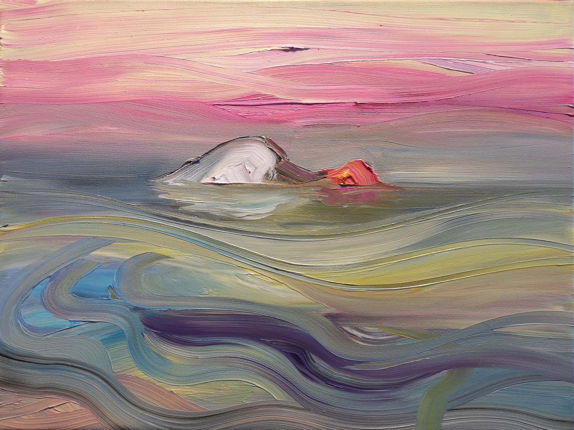 Abstract nature-inspired artwork for office space