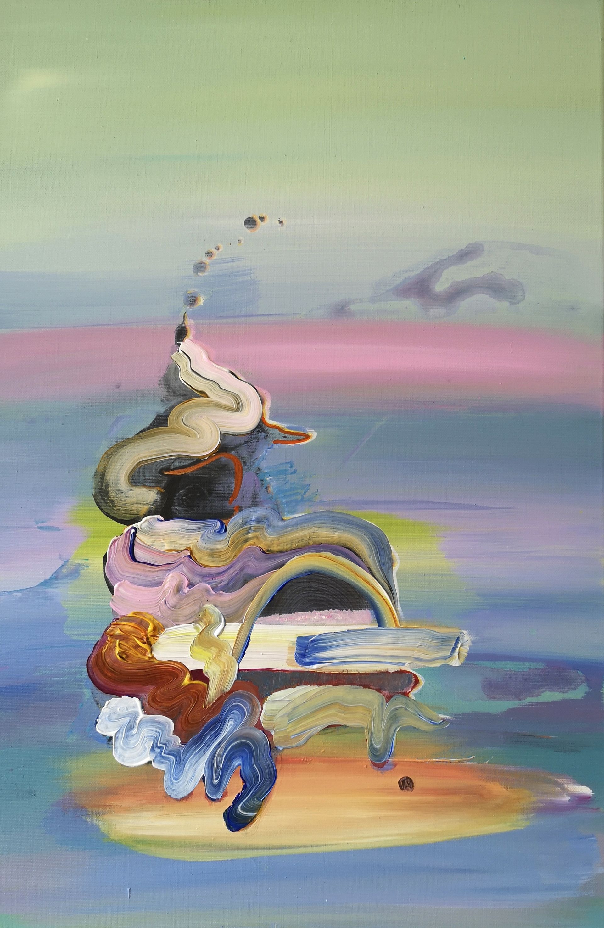 Abstract nature-inspired artwork for office space