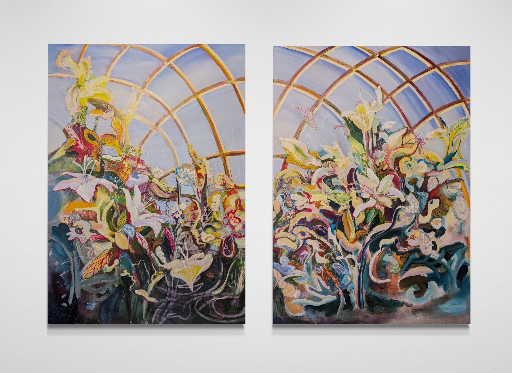 abstract painting plants flowers