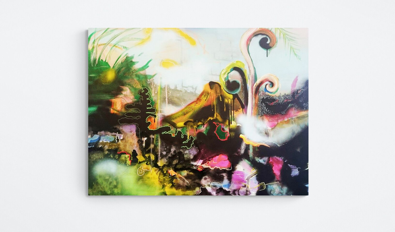 abstract painting volcano