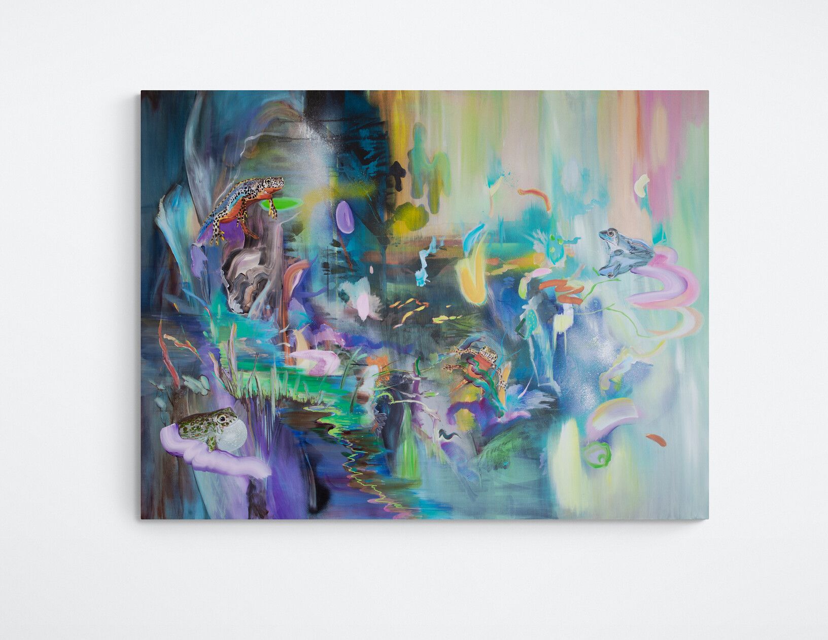 painting abstract salamander amphibia