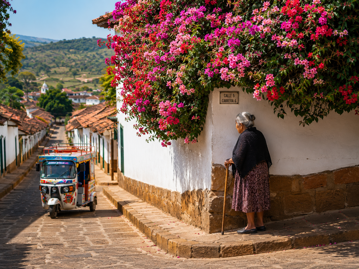 Barichara, auténtica y acogedora
Construido sobre las montañas del Santander, Barichara sorprende con sus calles inclinadas, sus paisajes abiertos y una atmósfera tranquila que invita a recorrer cada rincón sin prisa. Sus caminos empedrados y las vistas hacia las montañas crean escenarios únicos que convierten al pueblo en uno de los lugares más fotogénicos de Colombia.
Desde los miradores y las partes altas del pueblo, el paisaje revela una combinación perfecta entre arquitectura colonial, naturaleza y luz cálida, ofreciendo panoramas inolvidables a quienes visitan este destino patrimonial.
Pero más allá de su belleza, Barichara conquista por la calidez de su gente. Cada encuentro con artesanos, campesinos y habitantes locales transforma el viaje en una experiencia humana y auténtica.
Con Baiatour Travel, los viajeros no solo descubren un pueblo colonial; viven momentos que permanecen en la memoria a través de las historias, las tradiciones y la hospitalidad de quienes hacen parte de esta tierra.
Barichara es un lugar para caminar, observar, conectar y dejarse sorprender por la esencia más auténtica de Santander.