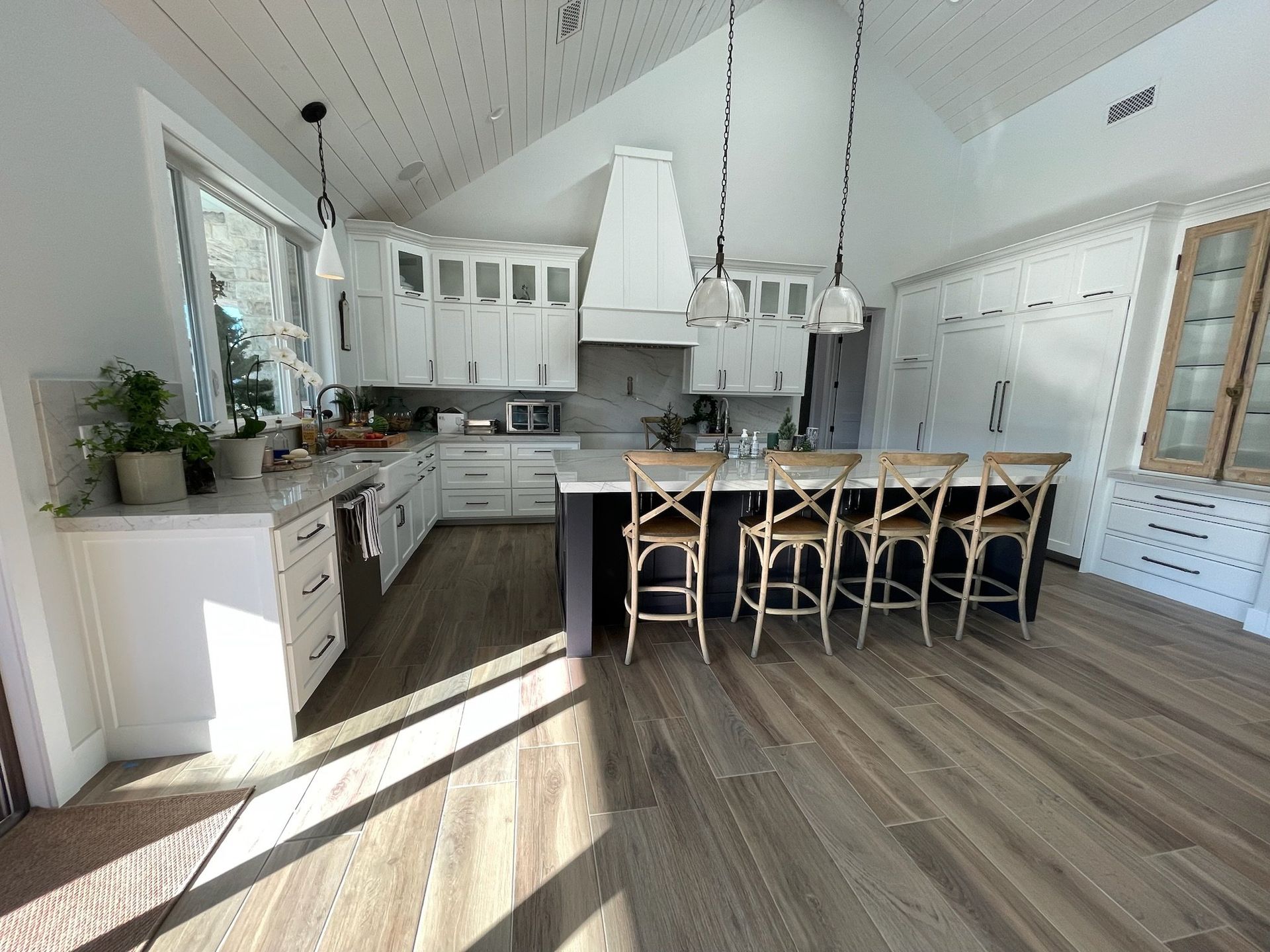 Navy Kitchen Island