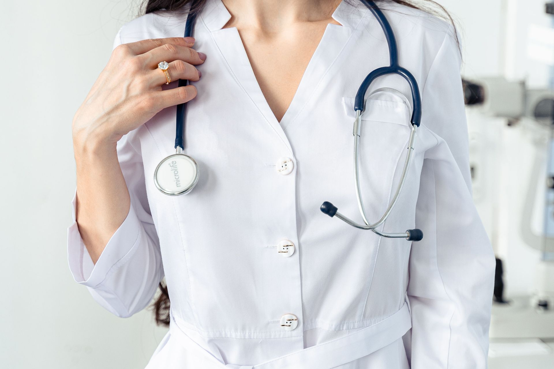 Doctor wearing a stethoscope.
