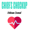 Chiefs Checkup logo: teal text above 