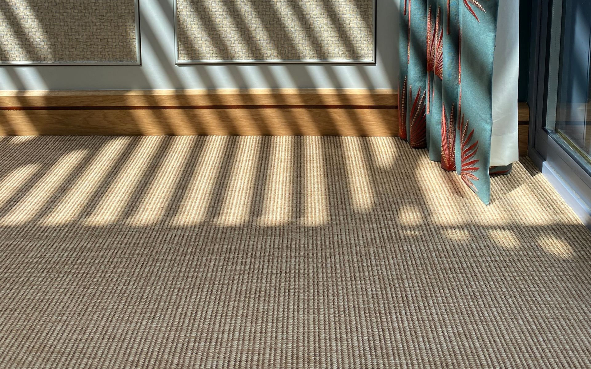 natural fibre flooring pattern close up in home in Devon