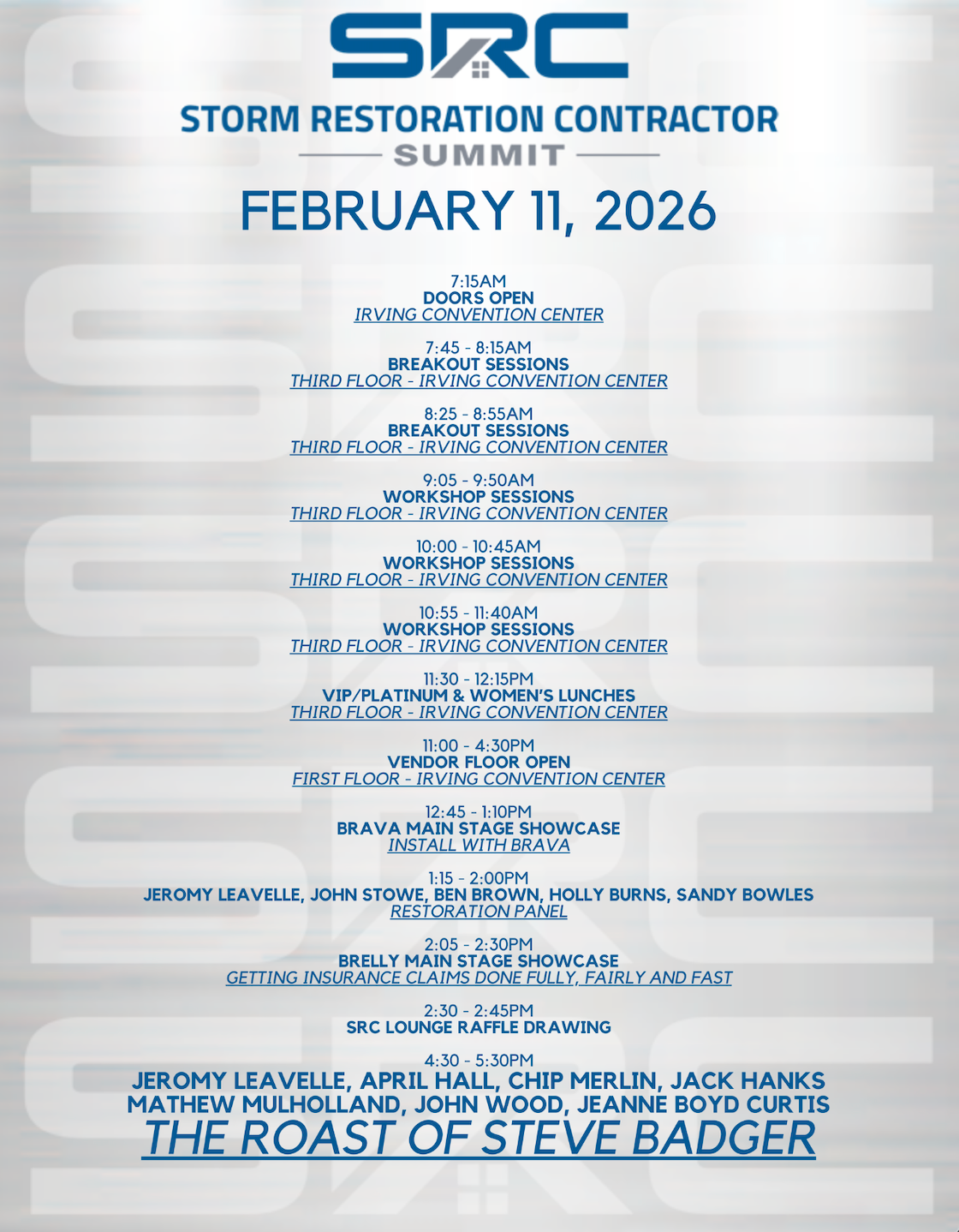 SRC Summit 2026 - #1 Storm Restoration Conference