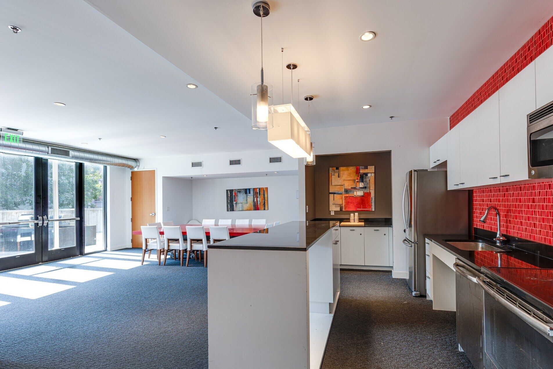 Clubroom kitchen at Brunsfield North Loop