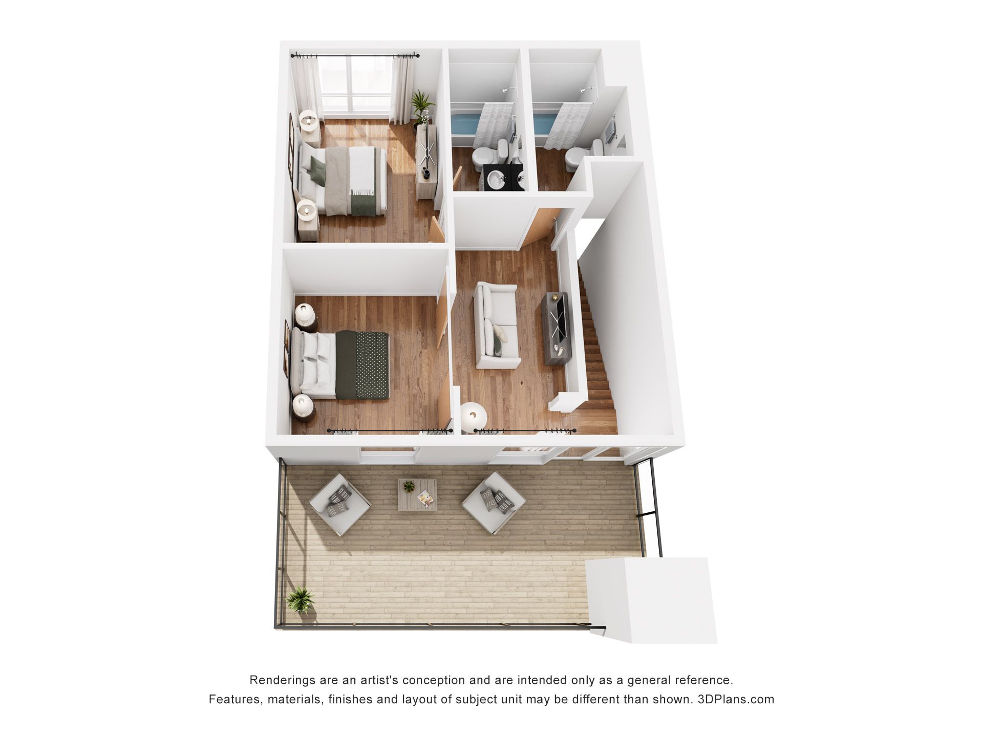 The Carew floor plan, 2 bedroom, 1,414 square feet, first floor