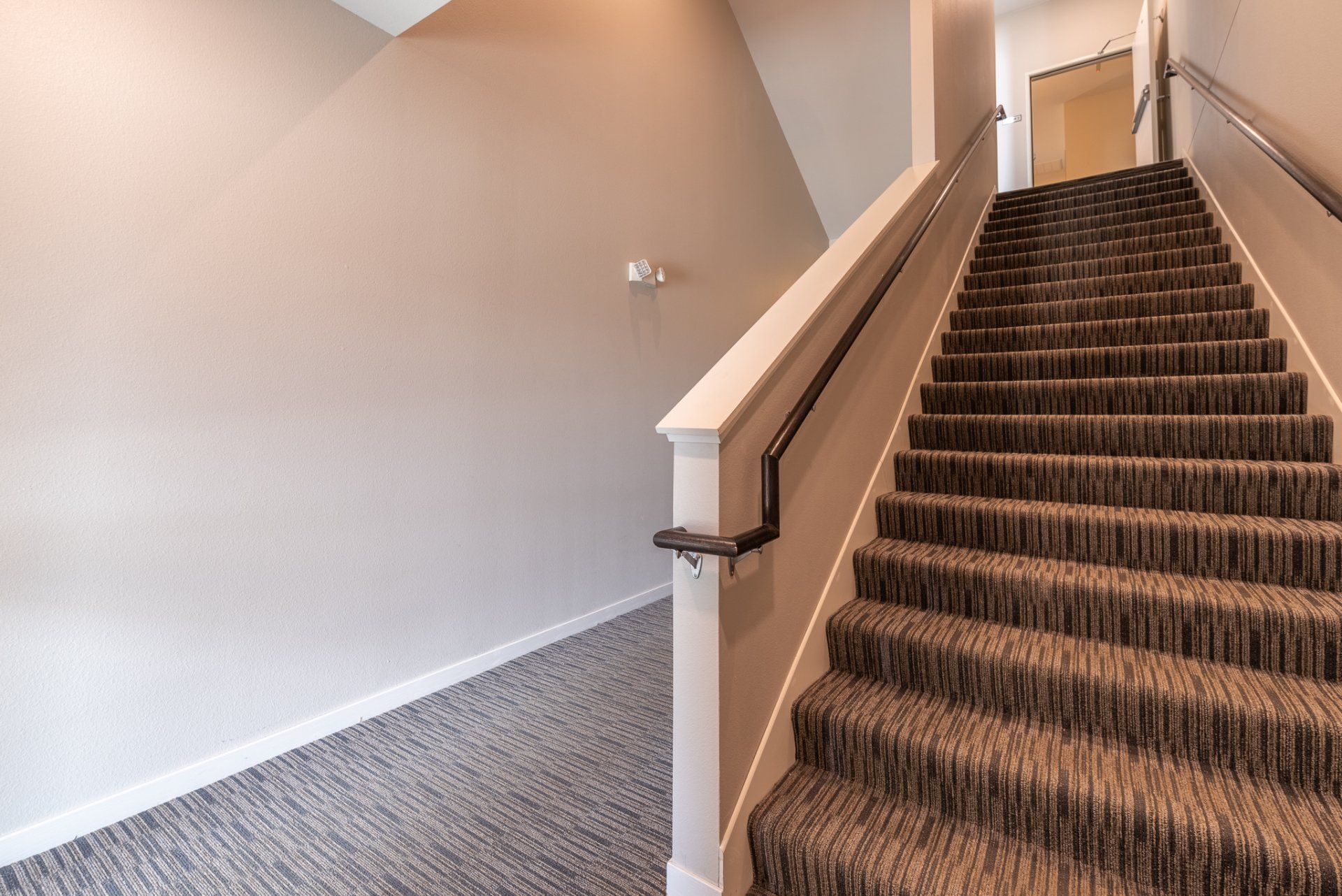 Alternate view leading up and down apartment building