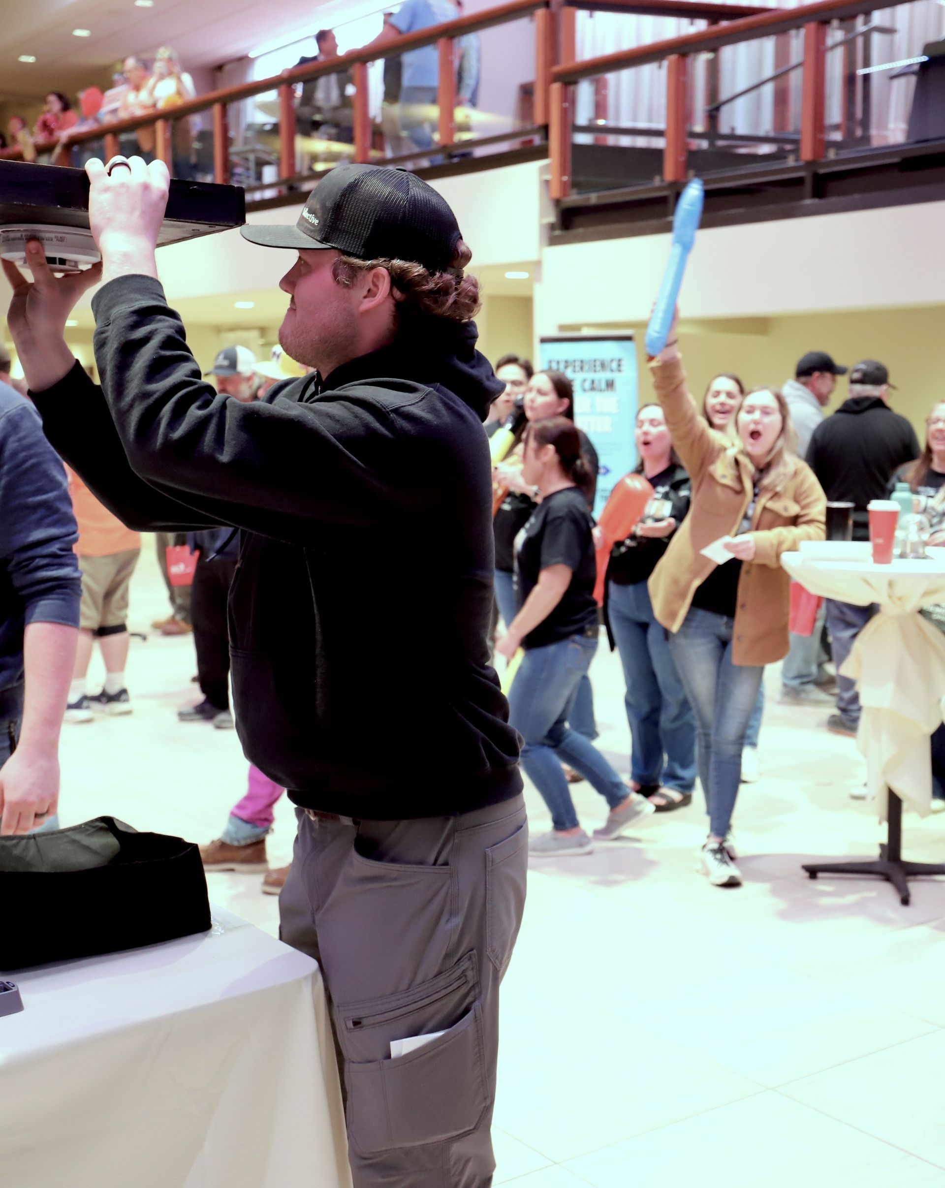 Nate shows his skills during the smoke detector challenge