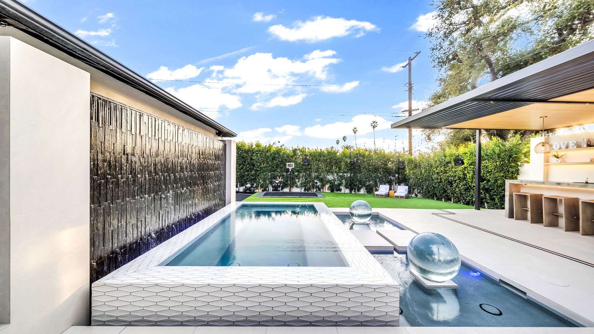 Custom pool and outdoor living space in Los Angeles. Designed and built by Westmod.
