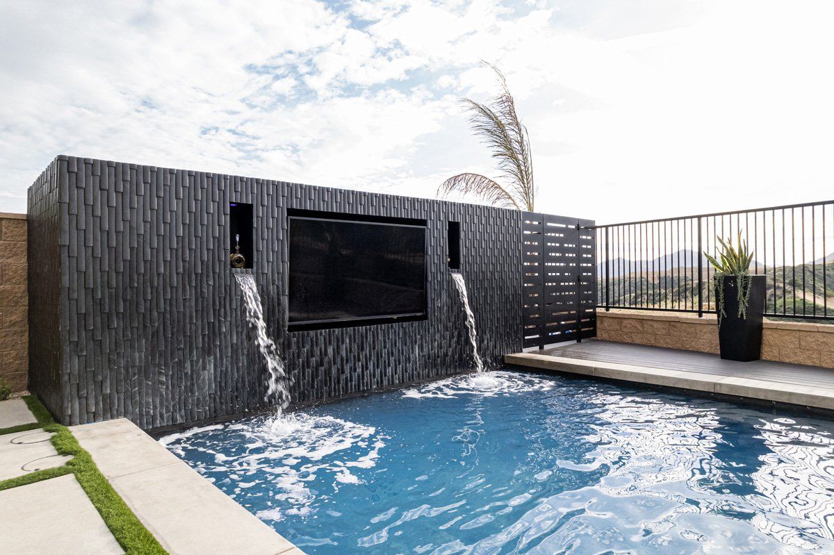 Luxury Swimming pool in Porter Ranch, CA.