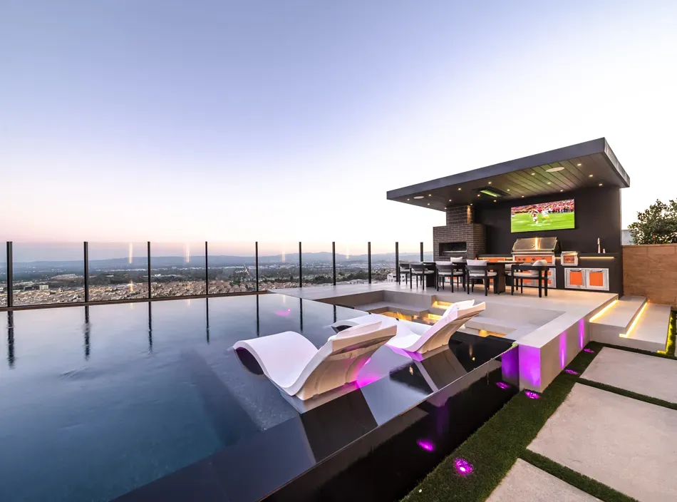 Custom Swimming Pool and Outdoor Living Space Project in Newport Beach, CA by Westmod Custom Swimming Pool and Outdoor Living Space Project in Newport Beach, CA by Westmod