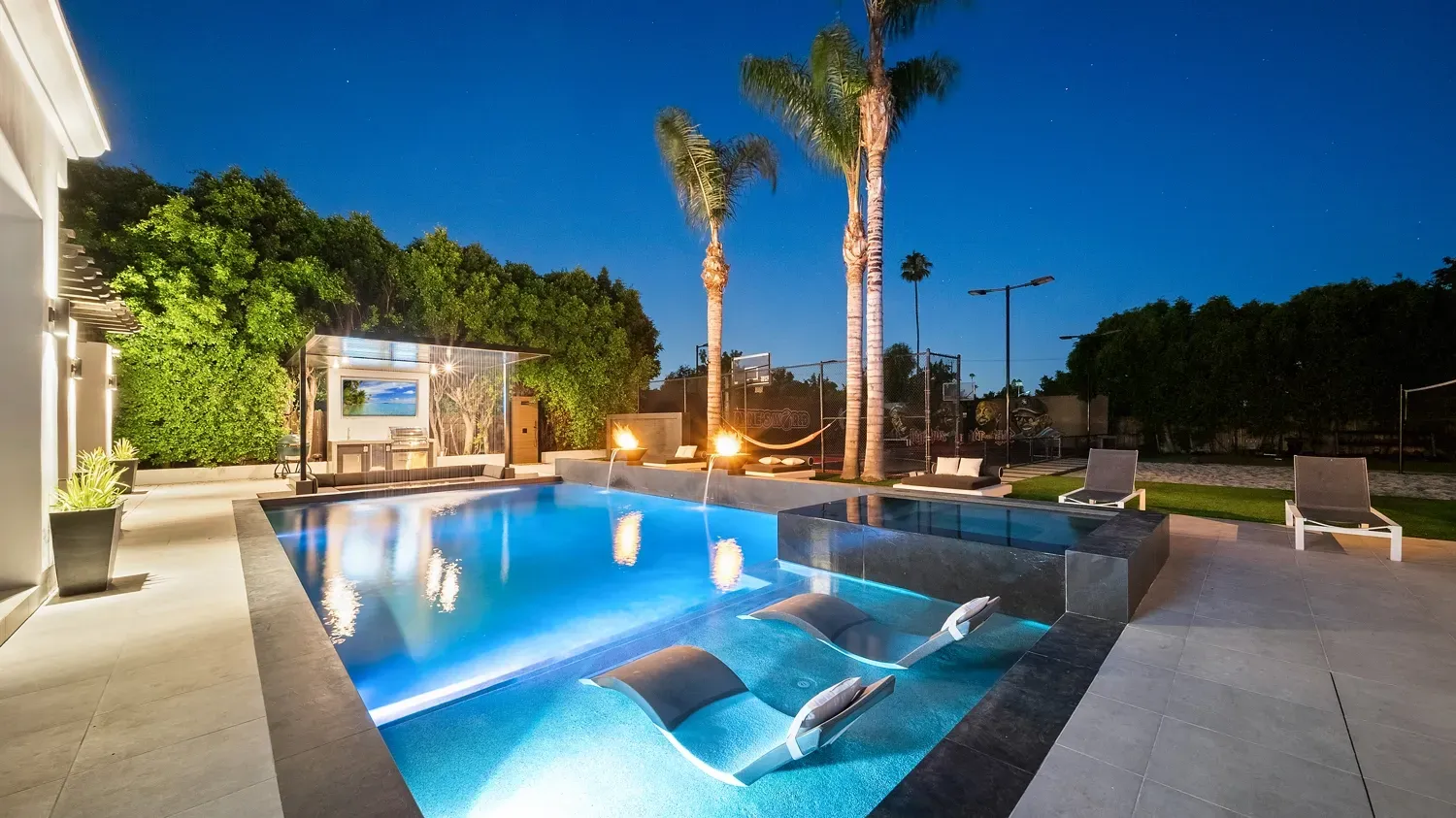 Luxury swimming pool and outdoor living space project located in Northridge, CA by Westmod.