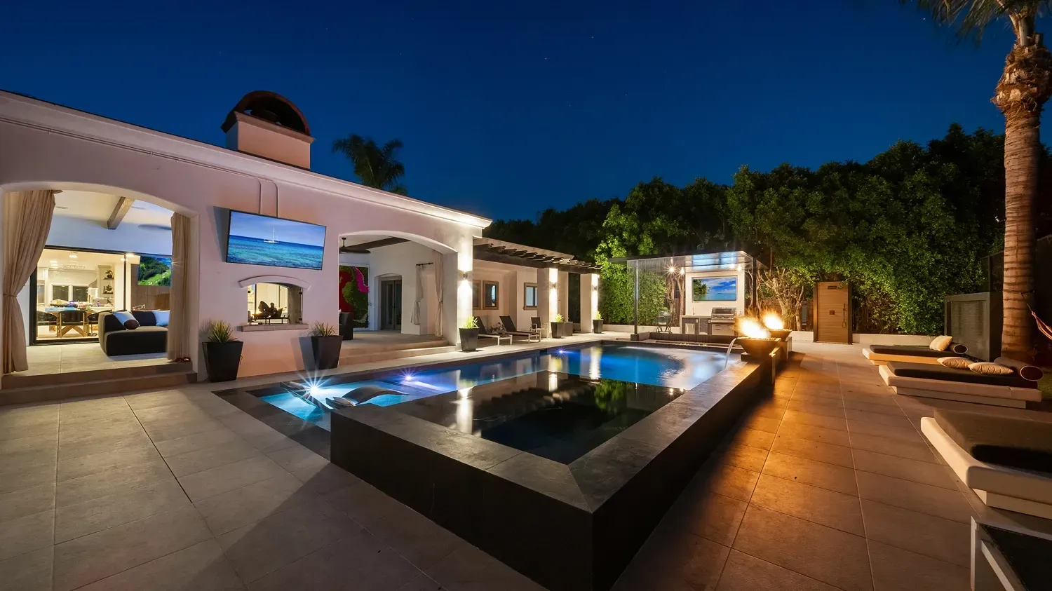 Luxury swimming pool and outdoor living space project located in Northridge, CA by Westmod.