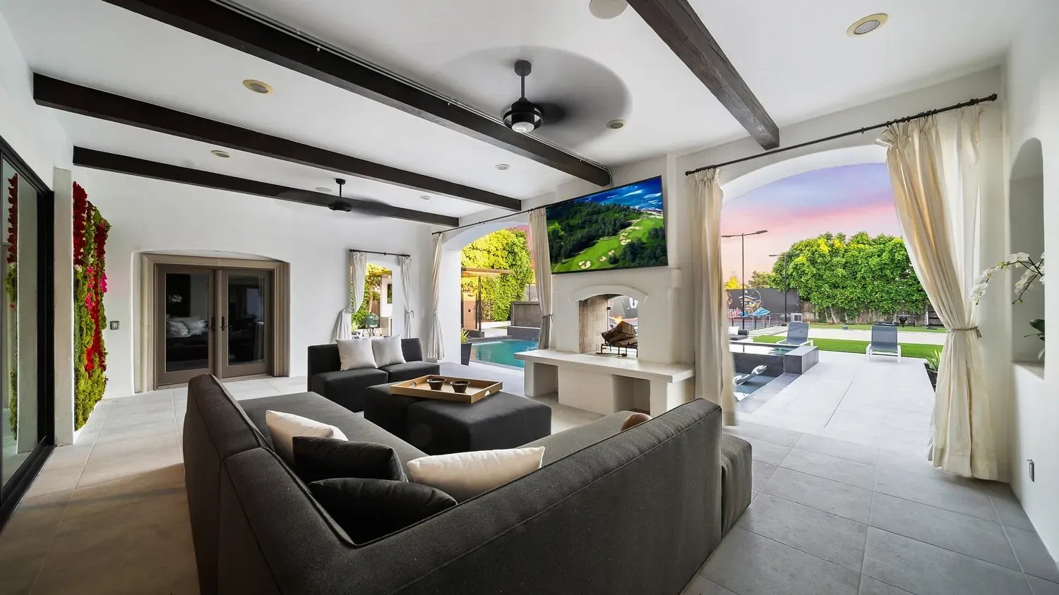 Luxury swimming pool and outdoor living space project located in Northridge, CA by Westmod.