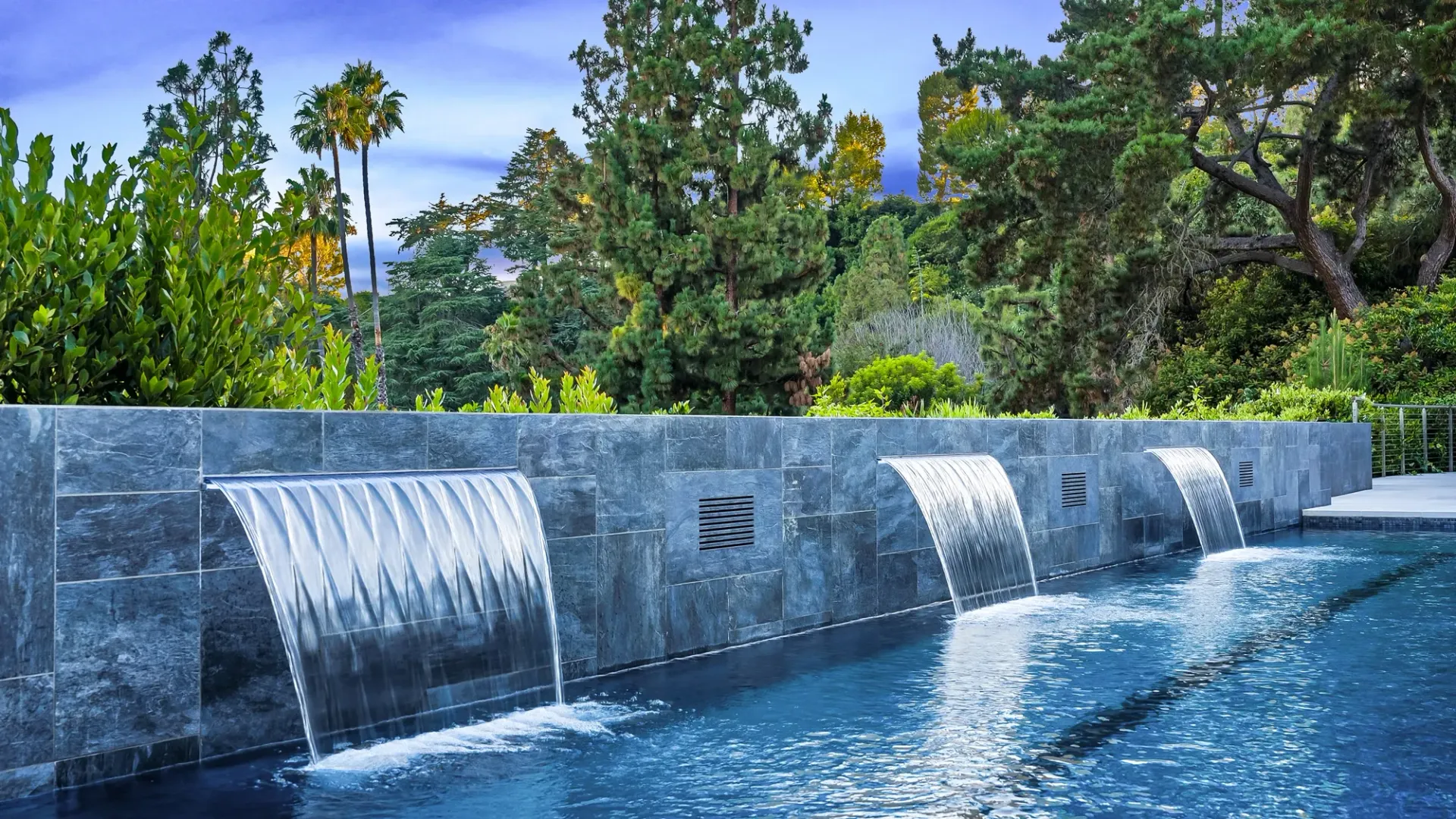 Luxury pool design and construction in Beverly Hills. Design and build by Westmod.