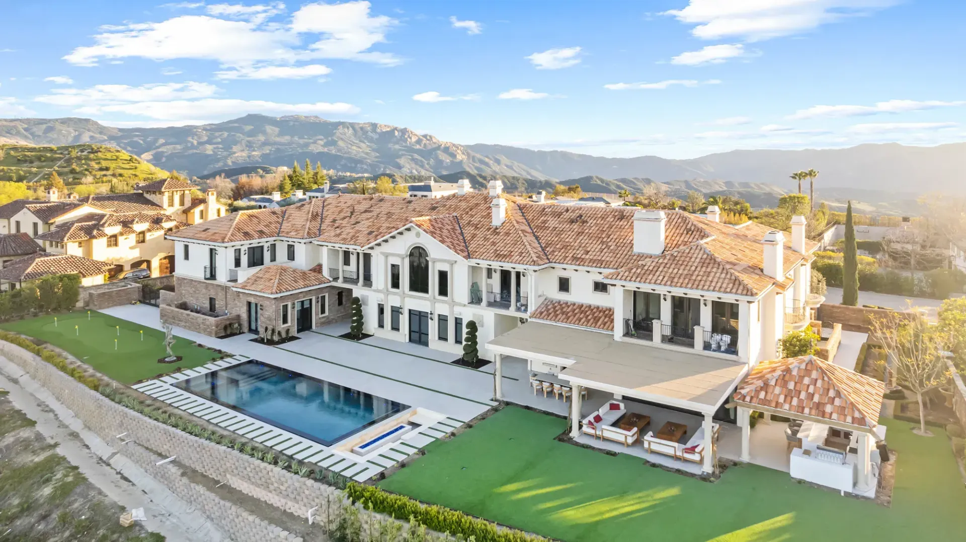 Luxury Swimming pool in Calabasas, CA.