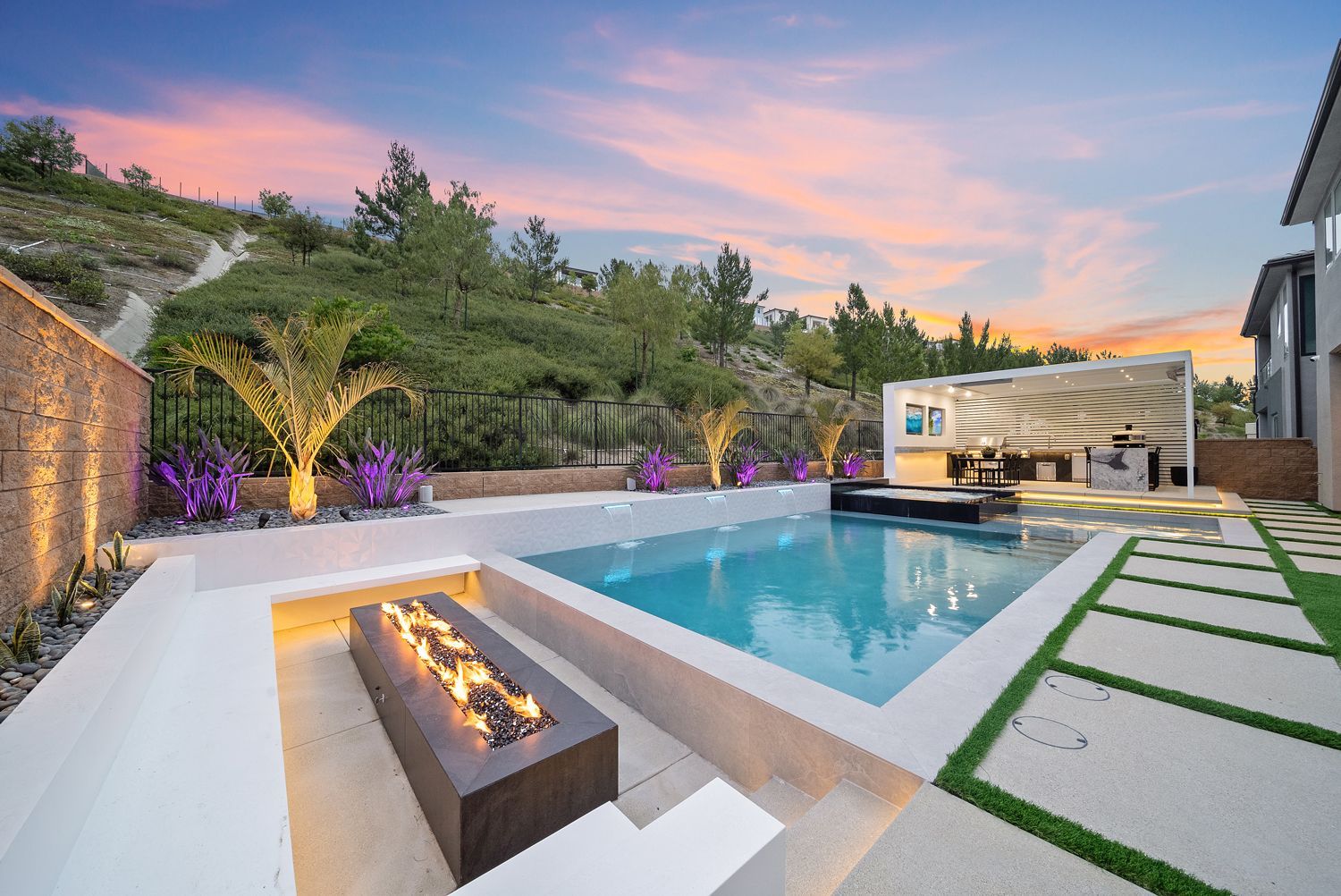 Custom luxury inground swimming pool located in Orange County, CA. Custom luxury inground swimming pool located in Orange County, CA.
