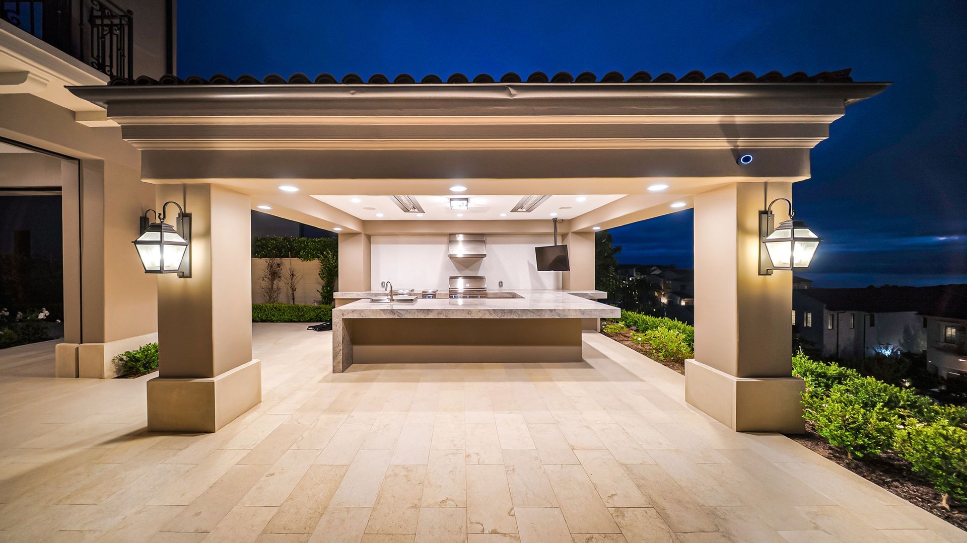 luxury pool and outdoor living space