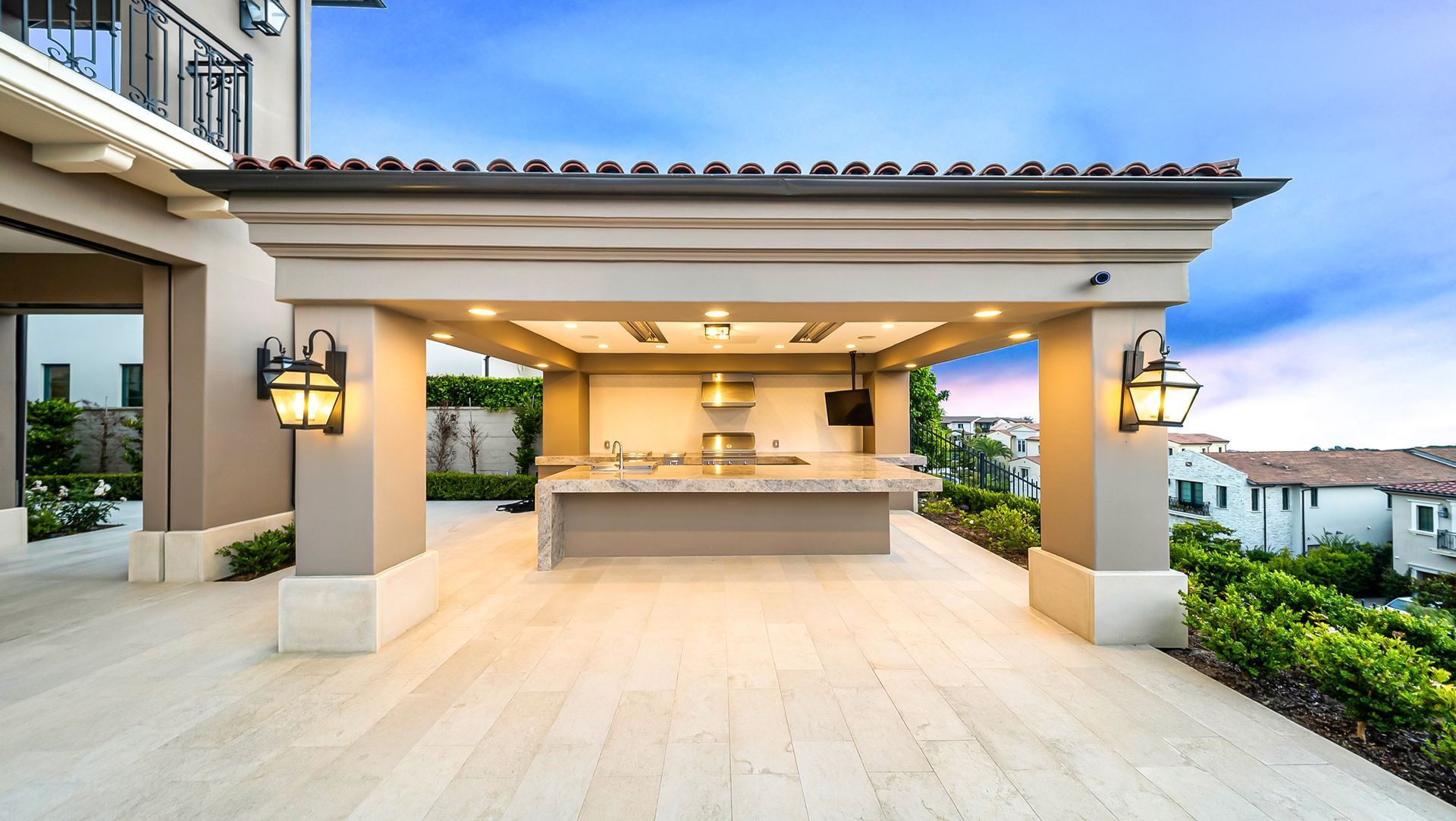 luxury pool and outdoor living space