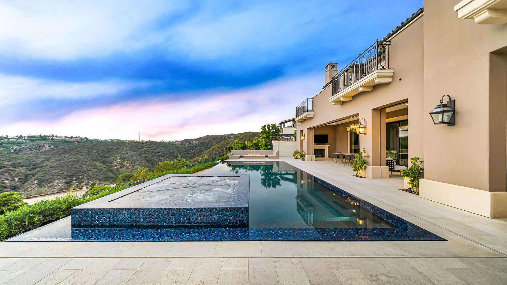 luxury pool and outdoor living space
