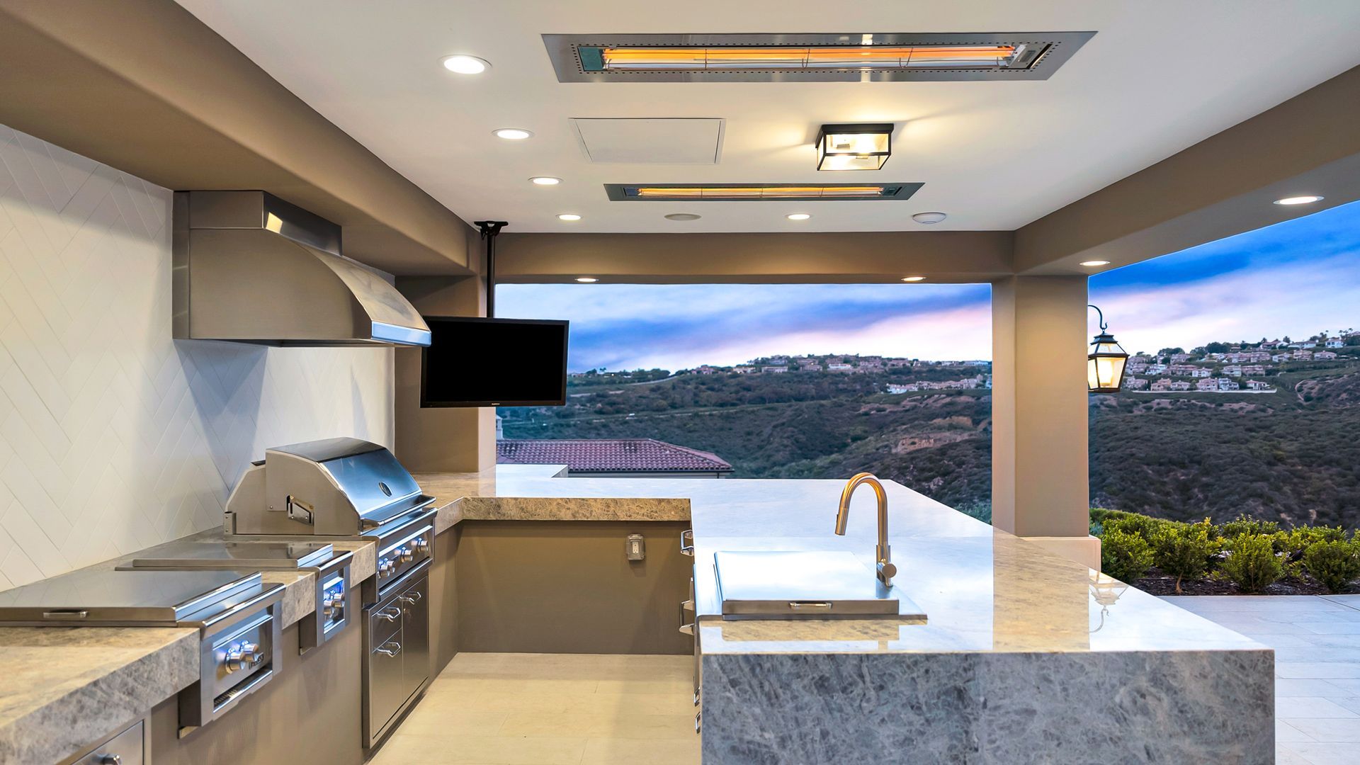 luxury pool and outdoor living space